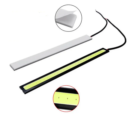 Lampa LED 12V Biała zimna 2x4W 140mm czarna