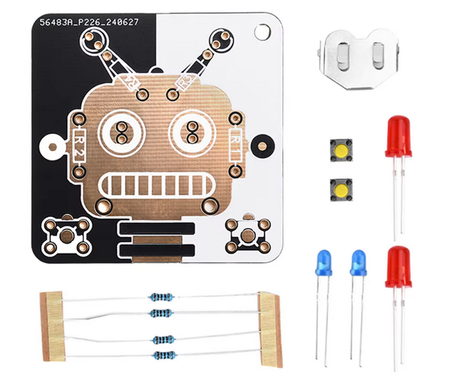 ROBOT elektroniczny LED DIY KIT nauka lutowania