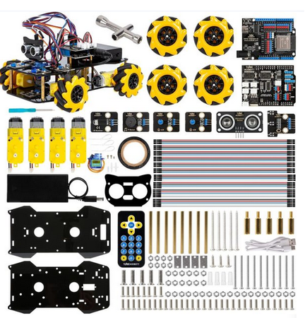 Zestaw edukacyjny ŁAZIK Samochód z wyrzutnią i tarczą Kit DIY STEM