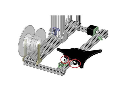 Koło jezdne typu V do profilu ALU drukarka 3D CNC