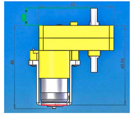 Silnik kątowy 1:120 L do modeli robota 3-5V
