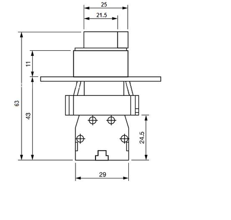 Przełącznik z kluczykiem 3A/240V XB2-BG21 ON-OFF