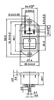 Gniazdo AC IEC męskie dwuobwodowe do obudowy z wył