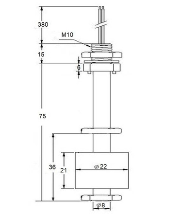 Magnetyczny czujnik poziomu wody CMW75 NC