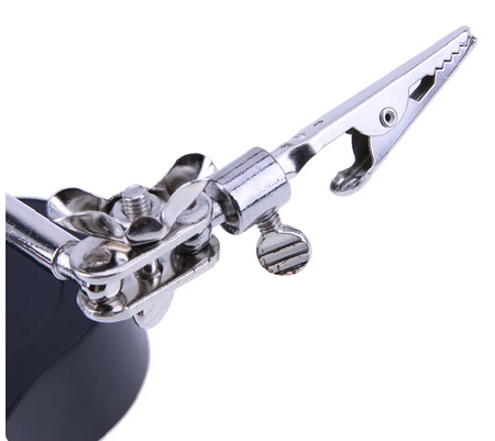 Zestaw trzecia ręka uchwyt do PCB z lupą + szczypce + pęseta + odsysacz