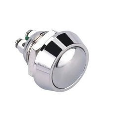 Przycisk wandaloodporny, monostabilny 2A 250V, klawisz wypukły srebrny