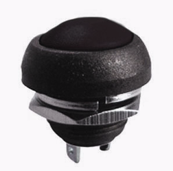 Przycisk monostabilny 3A 250V okrągły czarny