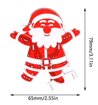 ŚWIĘTY MIKOŁAJ elektroniczny LED DIY KIT nauka lutowania