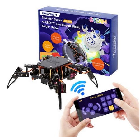 Zestaw edukacyjny Spider Robot Kit DIY STEM Pająk zdalnie sterowany z telefonu
