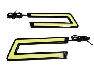 Lampa LED 12V biała 2x10W 140mm typ U czarna