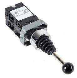Przełącznik joystick 4 pozycje 2x (ON)-OFF-(ON) monostabilny 10A 250V 22mm