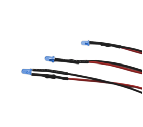 Kontrolka LED 3mm 12VDC niebieska mat przewód 20cm