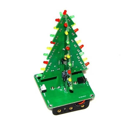 Choinka 3D LED 5V DIY + Mikołaj LED DIY KIT zestaw do nauki lutowania