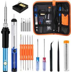 Lutownica prezyzyjna zestaw w etui 20 elementów Lutownica Odsysacz