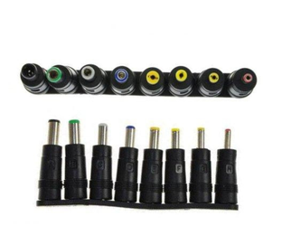 Zestaw 8 końcówek zasilających z gniazdem2.1/5.5