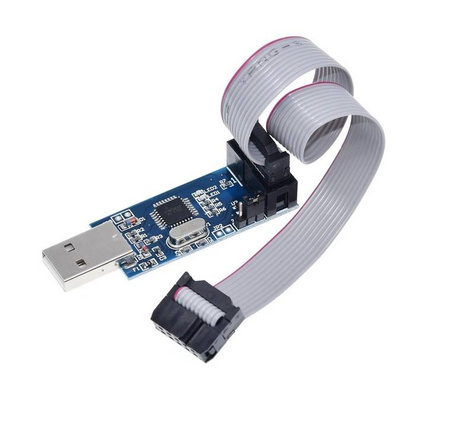 Programator USB ASP ISP ATMEL AVR +Taśma + Adapter
