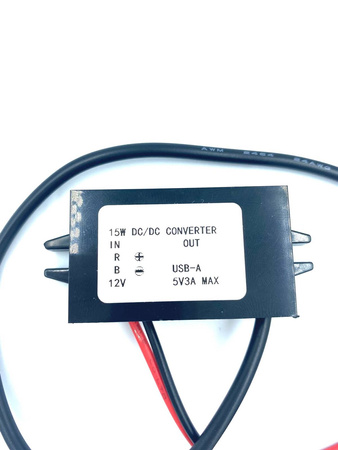 Przetwornica napięcia 12V -> 5V 3A gniazdo USB A