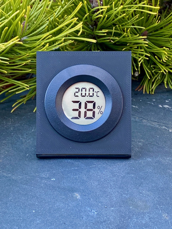 Podstawka termometr higrometr do mierników panelowych CZARNA