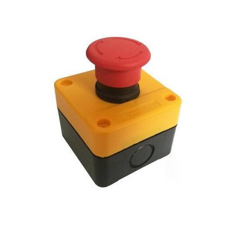 Przycisk bezpieczeństwa "grzybek" w obudowie