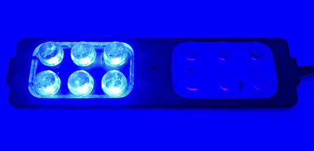 Lampa LED migająca 12V czerwono-niebieska 12 LED 26x103mm