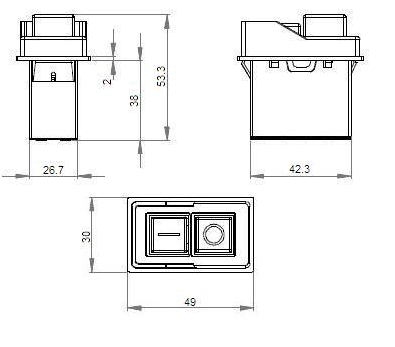 Wyłącznik elektromagnetyczny z ramką KJD6 6A 250V