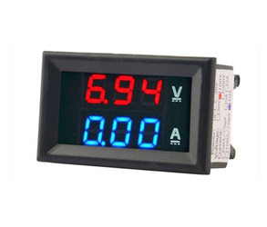 Panelowy woltomierz 100V amperomierz 50A LED 0.28