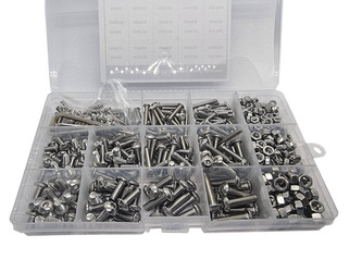 Zestaw śruby nakrętki M3 M4 M5 na imbus / ampulowe 500szt