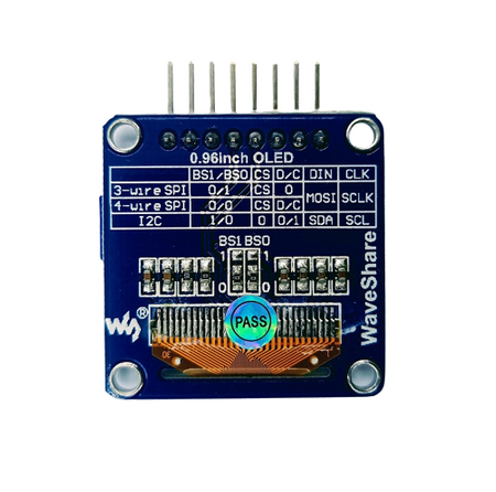 Wyśw. OLED 0,96 SPI 3-5V niebie żółt A