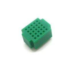 Mini płytka stykowa 25 pól zielona