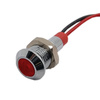 Kontrolka LED 10mm 12V metalowa czerwona