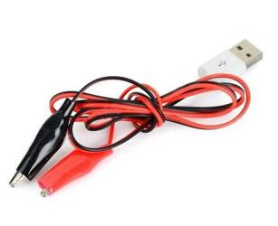 Kabel USB A z krokodylkami l=80cm