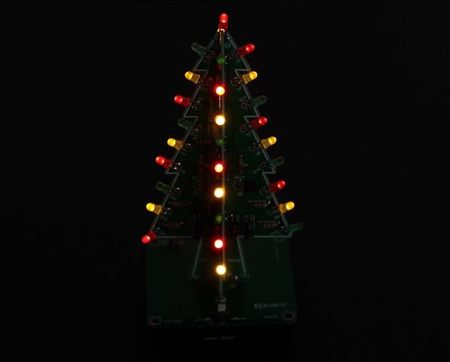 Choinka 3D LED 5V DIY + Mikołaj LED DIY KIT zestaw do nauki lutowania