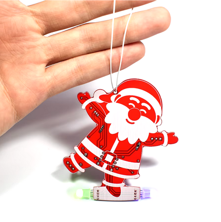 ŚWIĘTY MIKOŁAJ elektroniczny LED DIY KIT nauka lutowania