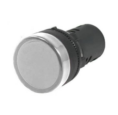 Kontrolka LED 28mm 230V AC biała