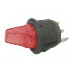 Przełącznik hebelkowy KCD1-101R czerwony ON-OFF 6A/250V podświetlenie 230V