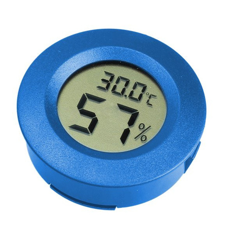 Termometr + higrometr LCD -50~110°C okrągły niebieski