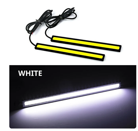 Lampa LED 12V Biała zimna 2x4W 140mm czarna