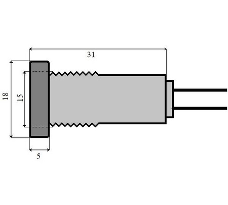 Kontrolka LED 18mm 12V plastikowa zielona