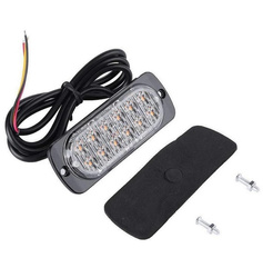 Lampa LED migająca ostrzegawcza 12V Pomarańczowa 1.8W 12 led Laweta