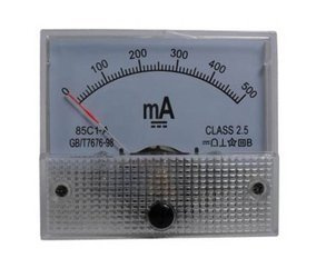 Miernik analogowy panel amperomierz 500mA + bocznik