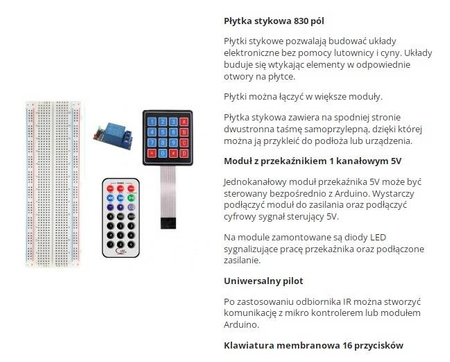 Zestaw startowy KIT XXL do nauki programowania C++ kompatybilny z Arduino