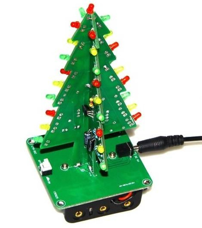 Choinka 3D LED 5V DIY + Mikołaj LED DIY KIT zestaw do nauki lutowania