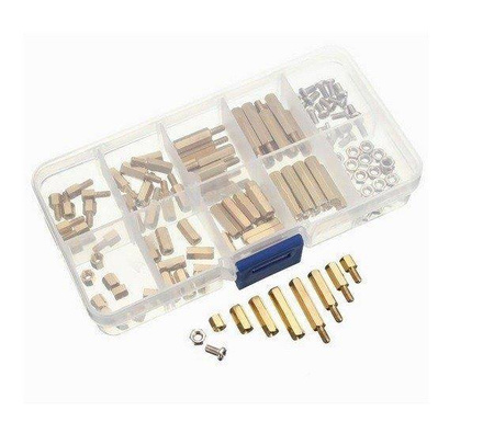 Zestaw 120szt elementów dystansowych M3 Z/W