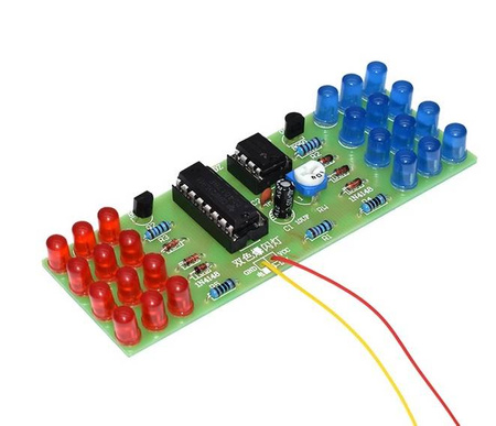 Moduł LED migające światło stroboskop RED / BLUE DIY NE555+CD4017