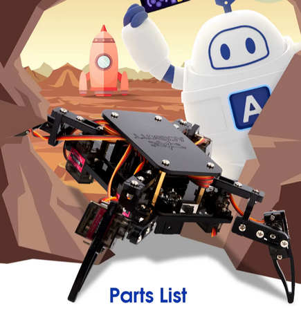 Zestaw edukacyjny Spider Robot Kit DIY STEM Pająk zdalnie sterowany z telefonu