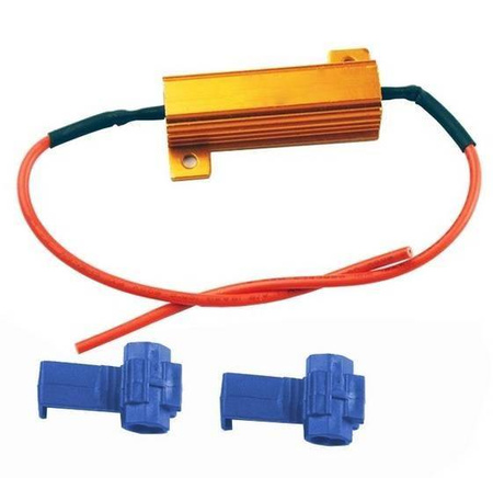 Rezystor mocy 50W filtr CANBUS 6.8Ohm + konektory 