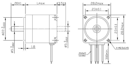 Silnik krokowy NEMA 28HS45-0674 200 krok/obr