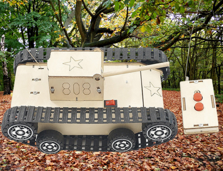 Czołg do samodzielnego montażu z pilotem DIY STEM