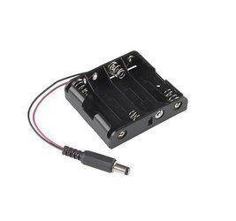 Koszyk uchwyt do baterii 4xAA + wtyk