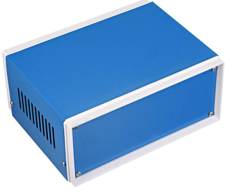 Obudowa metalowa niebieska OBM04 170x130x75mm